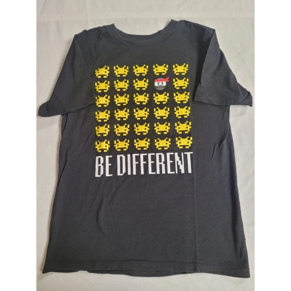 PLACE Be Different Ninja Graphic T Shirt Youth L 10/12 Black‎
